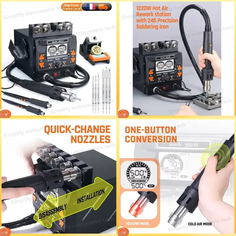 Silverflo 992D III 1220W Solde - C210 Precision Soldering Station ulasan dan harga