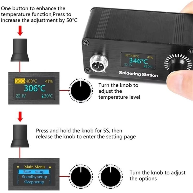 B23B T12 For Home Repairing So - T12 Soldering Station Oled ulasan dan harga