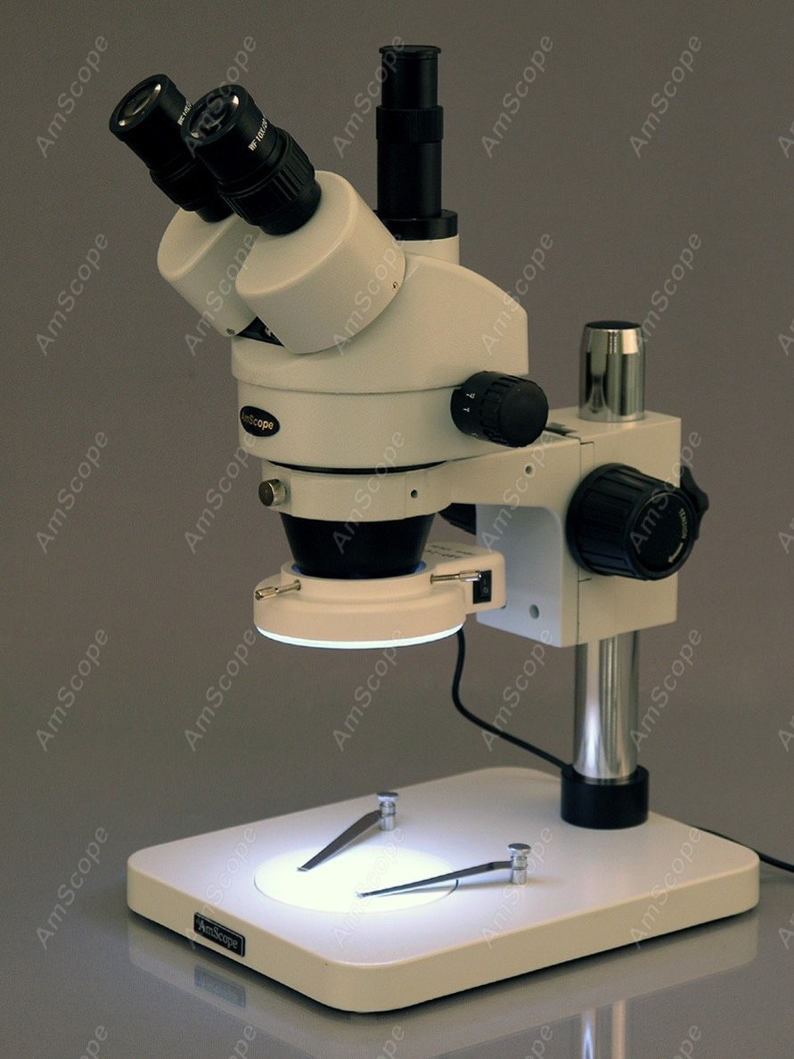 AmScope Trinocular Zoom Stereo - Trinocular Stereo Microscope 7X-45X ulasan dan harga