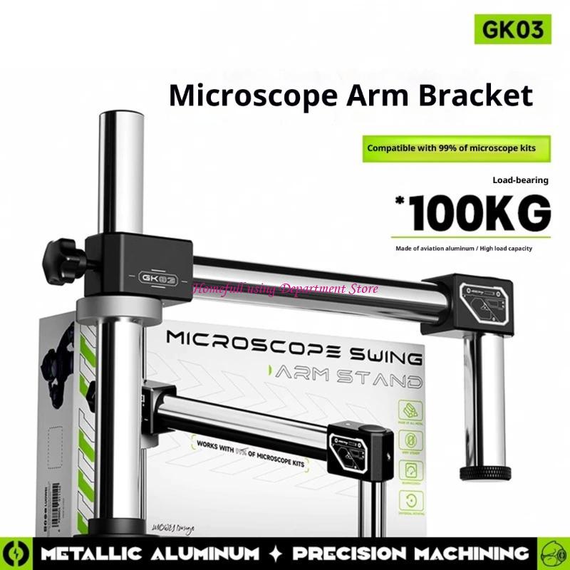  Stereo Microscope Double Arm  - Articulating Arm Boom Stand Microscope ulasan dan harga